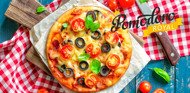Любая пицца в итальянской пиццерии Pomodoro Royal. Есть доставка и самовывоз! **Скидка 50%**. Воронеж - kupikupon.ru Любая пицца в итальянской пиццерии Pomodoro Royal. Есть доставка и самовывоз! **Скидка 50%**