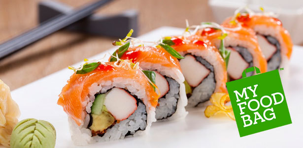 Пицца и сеты из классических и запеченных роллов от службы доставки My Food Bad **со скидкой до 50%**. Казань - kupikupon.ru Пицца и сеты из классических и запеченных роллов от службы доставки My Food Bad **со скидкой до 50%**