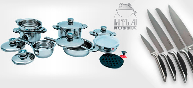 Набор кухонной посуды, вакуумных контейнеров или кухонных ножей компании HYLA со **скидкой до 66%**. Москва - kupikupon.ru Набор кухонной посуды, вакуумных контейнеров или кухонных ножей компании HYLA со **скидкой до 66%**