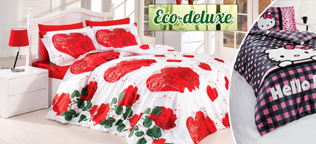 Детское и взрослое постельное белье в подарочной упаковке от компании Eco-deluxe. **Скидка до 52%**. Москва - kupikupon.ru Детское и взрослое постельное белье в подарочной упаковке от компании Eco-deluxe. **Скидка до 52%**