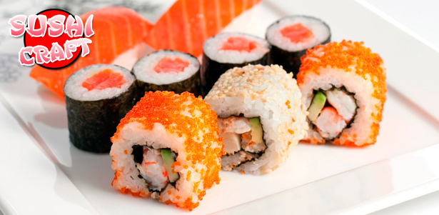 Всё меню и напитки в службе доставки Sushi-craft.ru. Роллы, суши, теплые роллы, сеты, салаты, десерты и не только. **Скидка 50%**. Москва - kupikupon.ru Всё меню и напитки в службе доставки Sushi-craft.ru. Роллы, суши, теплые роллы, сеты, салаты, десерты и не только. **Скидка 50%**