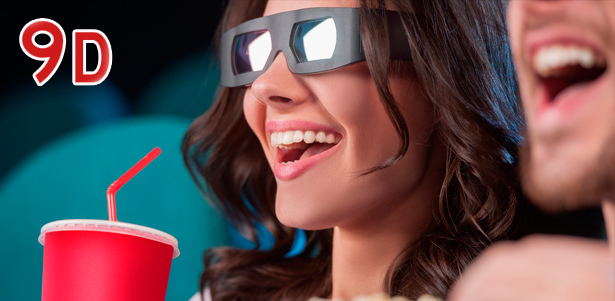 Билеты на посещение 9D-Cinema сектора кинотеатров «Киномакс», «Большой» или «Чарли» со **скидкой 50%**