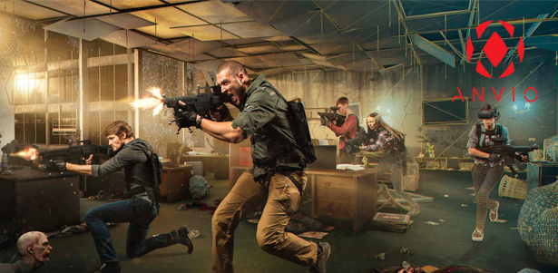 Отличные VR-игры на площадке 200 кв. м для 4 человек в клубе Anvio VR! Командная игра City Z для любителей активных боевых действий или приключенческая игра Lost Sanctuary с элементами исследования и загадками! **Скидка 25%**