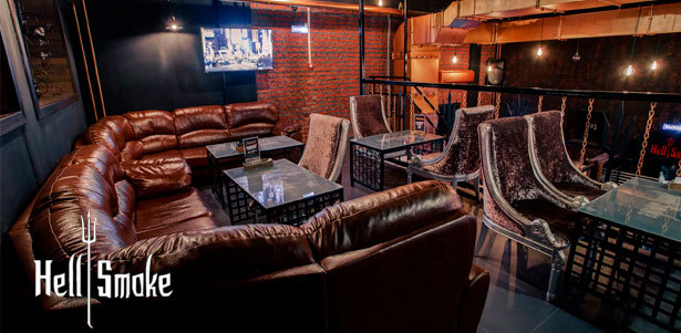 **Скидка 50%** на все меню и напитки в караоке-баре Hell Smoke