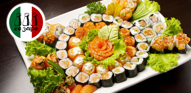 **Скидка 60%** на сеты «Максимальный», «Наоми», «Казаши», «Плежер» и «Ойши» + **скидка 50%** на суши, роллы и темпуру + бесплатная доставка от ресторана «Чезаре»